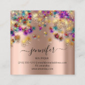 プロフェッショナルブティックショップイベントプランナーバラ スクエア名刺 (裏面)