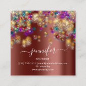 プロフェッショナルブティックショップイベントプランナーブラウン スクエア名刺 (裏面)