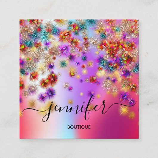 プロフェッショナルブティックショップイベントプランナー自筆証書 スクエア名刺 (正面)