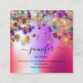 プロフェッショナルブティックショップイベントプランナー自筆証書 スクエア名刺 (裏面)