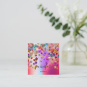 プロフェッショナルブティックショップイベントプランナー自筆証書 スクエア名刺 (スタンド正面)