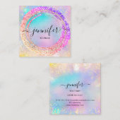 プロフェッショナルブティックショップグリッターグラムホログラフ スクエア名刺 (正面/裏面)