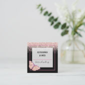 プロフェッショナルブティックショップグリッターバタフライスクアール スクエア名刺 (スタンド正面)