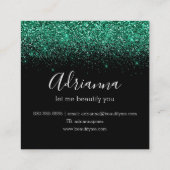 プロフェッショナルブティックショップグリッターバタフライ スクエア名刺 (裏面)