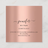 プロフェッショナルブティックショップグリッターバラ金ゴールド スクエア名刺 (裏面)