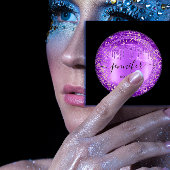 プロフェッショナルブティックショップグリッターパープルドリップス スクエア名刺