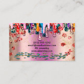 プロフェッショナルブティックショップグリッターピンクドリップス 名刺 (裏面)