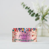 プロフェッショナルブティックショップグリッターピンクドリップス 名刺 (スタンド正面)