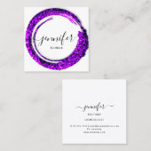 プロフェッショナルブティックショップグリッターヴァイオレット スクエア名刺 (正面/裏面)