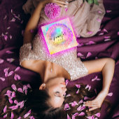 プロフェッショナルブティックショップグリッターPInkホログラフ スクエア名刺