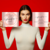 プロフェッショナルブティックショップドリップピンクローズビップ スクエア名刺