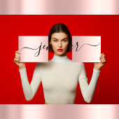 プロフェッショナルブティックショップドリップピンクローズビップ スクエア名刺