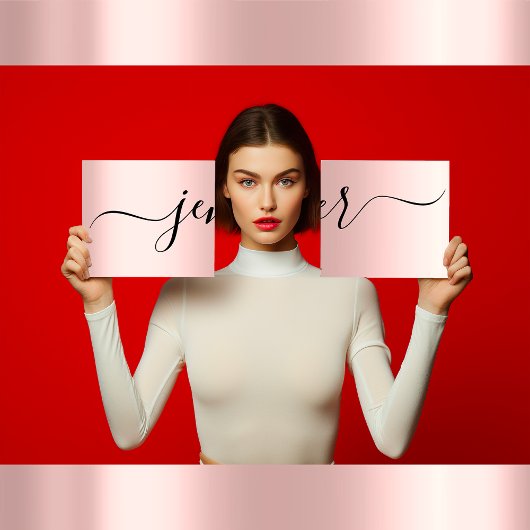 プロフェッショナルブティックショップドリップピンクローズビップ スクエア名刺