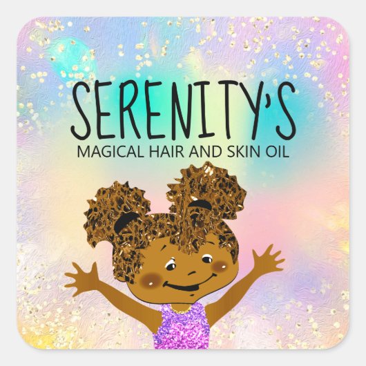 プロフェッショナルブティックショップハッピーガールホログラフ スクエアシール (正面)