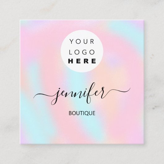 プロフェッショナルブティックショップパウダーロゴ スクエア名刺
