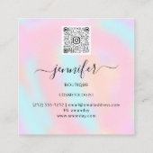 プロフェッショナルブティックショップパウダーロゴ スクエア名刺 (裏面)