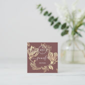 プロフェッショナルブティックショップフローラQRロゴバラ スクエア名刺 (スタンド正面)