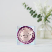 プロフェッショナルブティックショップブルーバラベリードリップ スクエア名刺 (スタンド正面)