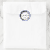 プロフェッショナルブティックショップブルー金ゴールドホワイトフレーム ラウンドシール (バッグ)