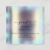 プロフェッショナルブティックショップブルー金ゴールドロゴ スクエア名刺 (裏面)