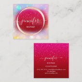 プロフェッショナルブティックショップホログラフバラキャンディ スクエア名刺 (正面/裏面)