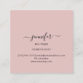 プロフェッショナルブティックショップミメティックカモフラージュバラ スクエア名刺 (裏面)