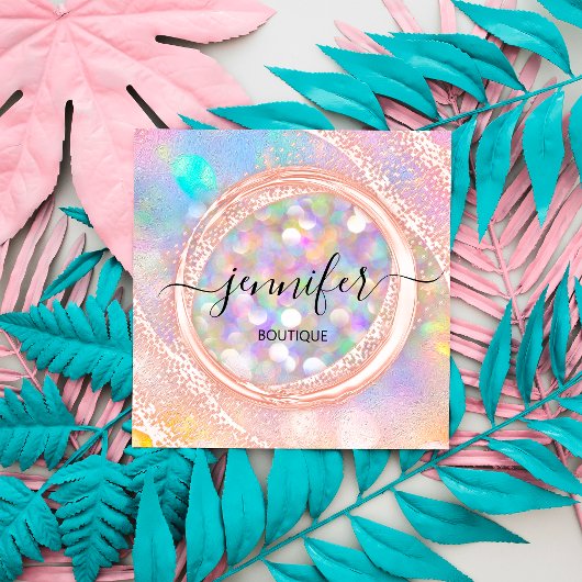 プロフェッショナルブティックショップ美しいグラムホログラフ スクエア名刺