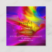 プロフェッショナルブティックショップ美しいスパホログラフ スクエア名刺 (裏面)