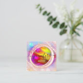 プロフェッショナルブティックショップ美しいスパホログラフ スクエア名刺 (スタンド正面)