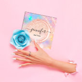 プロフェッショナルブティックショップ美しいピンクローズ スクエア名刺