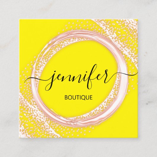 プロフェッショナルブティックショップ美しいレモンバラ スクエア名刺 (正面)