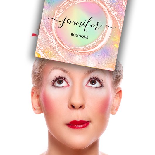 プロフェッショナルブティックショップ美しいQRパステル スクエア名刺