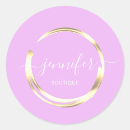 プロフェッショナルブティックショップ薄紫金ゴールドサークル ラウンドシール