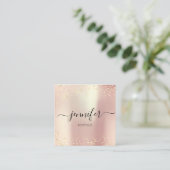 プロフェッショナルブティックショップ金ゴールドグリッターバラシルク スクエア名刺 (スタンド正面)