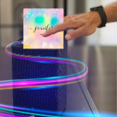 プロフェッショナルブティックショップ金ゴールドグリッターホログラフ スクエア名刺