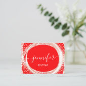 プロフェッショナルブティックメイクアップ美しいレッドブライト 名刺 (スタンド正面)