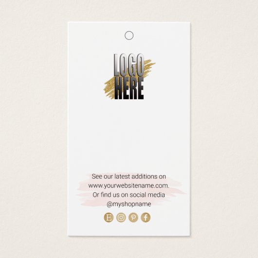 プロフェッショナルブティックロゴアパレル価格ラベル (正面)