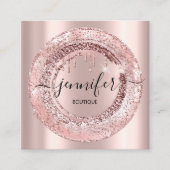 プロフェッショナルブティック美しいショップバラフレーム スクエア名刺 (正面)