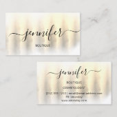 プロフェッショナルブティック芸術的ショップ3D金ゴールド 名刺 (正面/裏面)