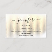 プロフェッショナルブティック芸術的ショップ3D金ゴールド 名刺 (裏面)