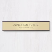 プロフェッショナルブモダンラック金ゴールドテンプレート サインプレート (正面)