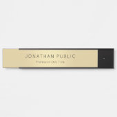 プロフェッショナルブモダンラック金ゴールドテンプレート サインプレート (正面)