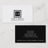 プロフェッショナルブモダンラック&ホワイト弁護士弁護士 名刺 (正面/裏面)