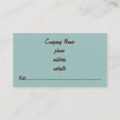 プロフェッショナルブラウンアクア名刺 名刺 (裏面)