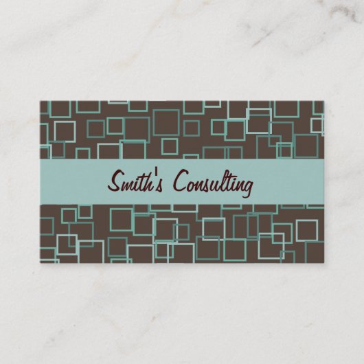 プロフェッショナルブラウンアクア名刺 名刺 (正面)