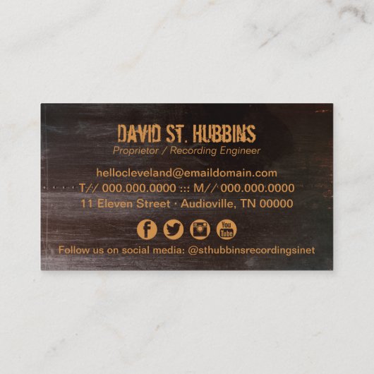 プロフェッショナルブラウングランジメタル 名刺 (裏面)