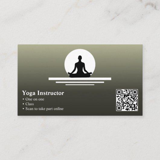プロフェッショナルブラウンヨガ名刺(写真付) ロイヤリティカード (正面)