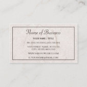 プロフェッショナルブラウン栄養シンプル紙 名刺 (裏面)