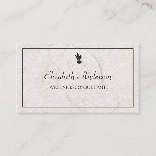 プロフェッショナルブラウン栄養シンプル紙 名刺 (正面)