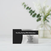 プロフェッショナルブラシ仕上げスチールカスタムフロントPHOTO BACK 名刺 (スタンド正面)